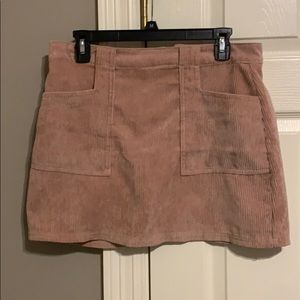 Blush colored corduroy boutique skirt